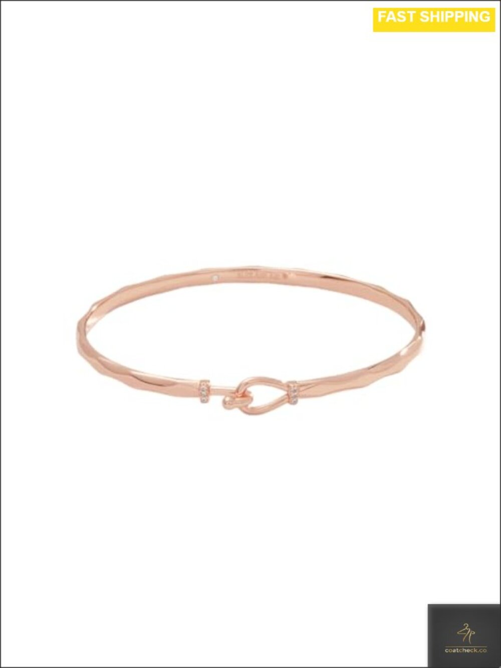 Faceted Hook Tension Bracelet Stackable Nickel-Free Fits Wrists to 7.25"